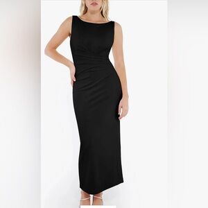 Sleeveless Black Maxi Dress - Classic Evening Gown